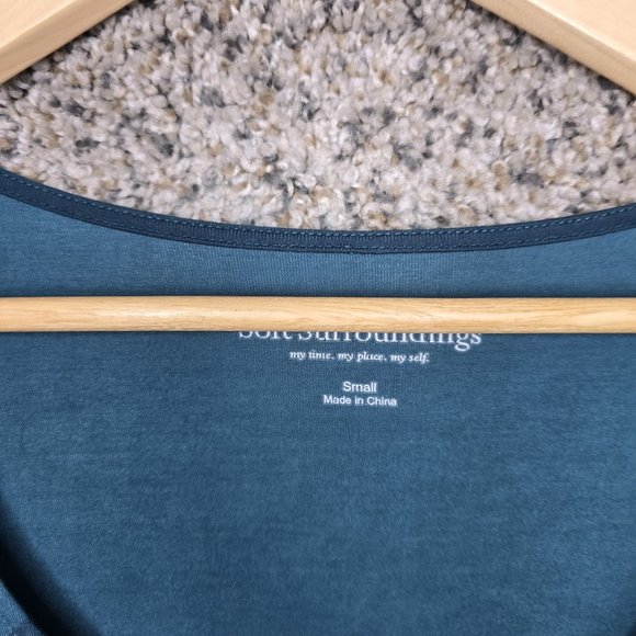 Soft Surroundings Top Womens Small Blue Timely Paisley Print Scoop Neck Tunic - Picture 6 of 7